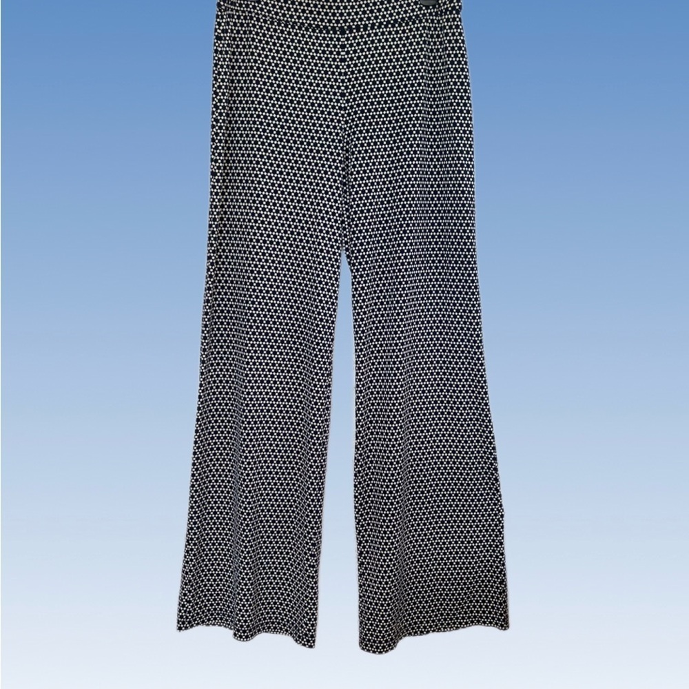 Max Edition Navy and White Geometric Pants size L